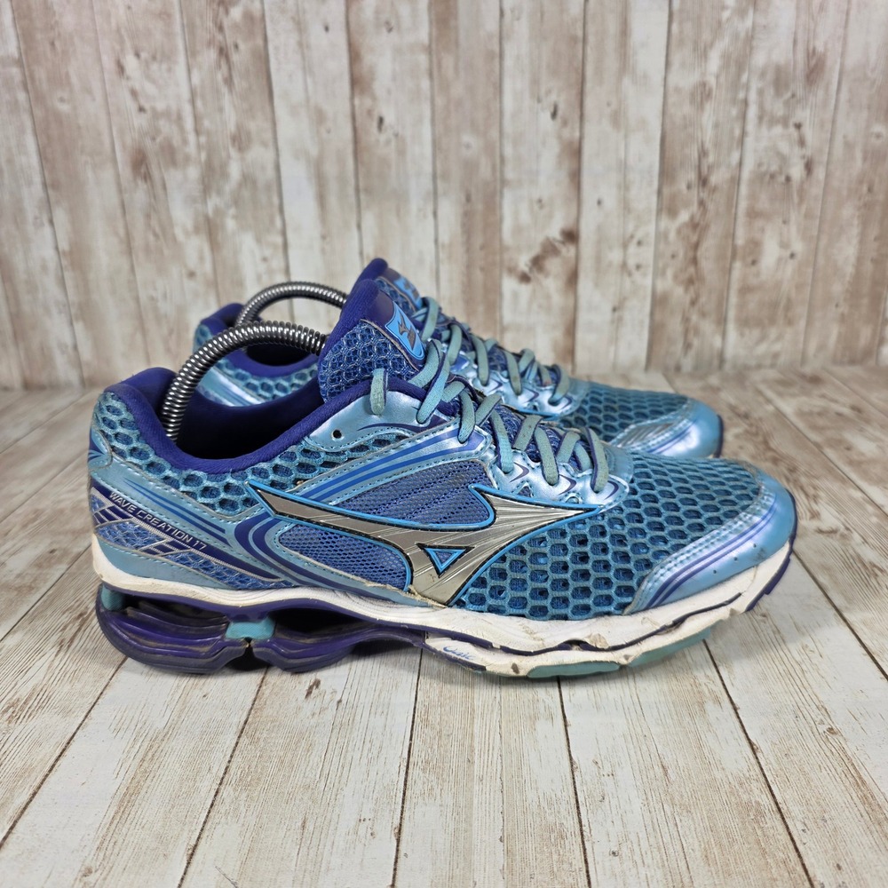 Mizuno Wave Creation 17‎ Running Shoes Cushioned Athletic Blue Women's 10